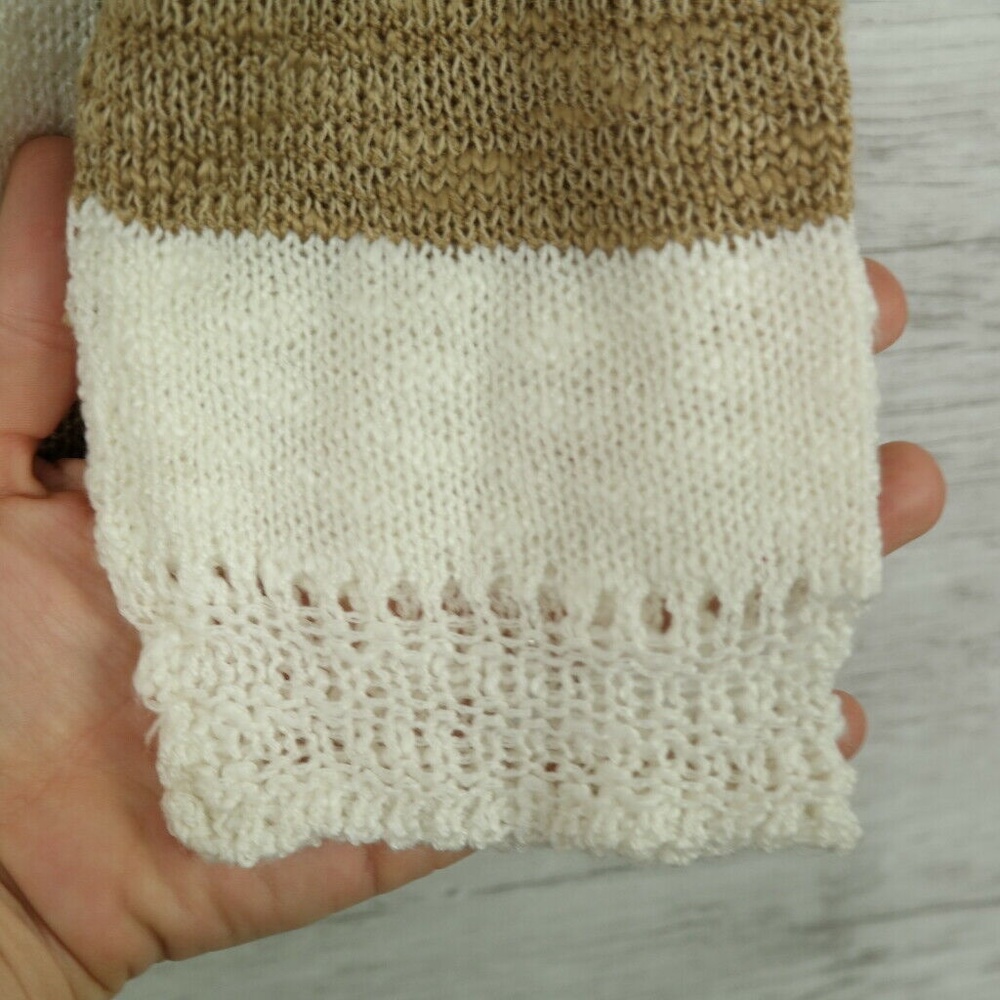 Stitch Fix Pixley Sweater Burgundy Beige Striped - Picture 5 of 5